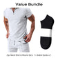 Conjunto de camisa con cuello alto y pantalones cortos para el verano