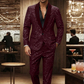 【MÁS VENDIDO】🔥1º en Trajes🔥Traje de Esmoquin Negro con Brillos para Hombre – Conjunto de Chaqueta y Pantalón