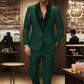 【MÁS VENDIDO】🔥1º en Trajes🔥Traje de Esmoquin Negro con Brillos para Hombre – Conjunto de Chaqueta y Pantalón