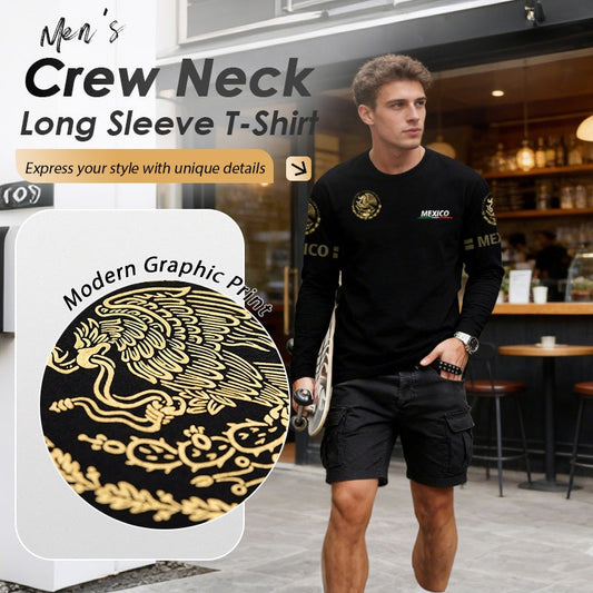 Camiseta de Manga Larga para Hombre - Cuello Redondo