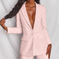 Conjunto de americana elegante y pantalones anchos para mujer