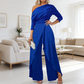 Elegante mono de un solo hombro para mujer