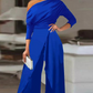 Elegante mono de un solo hombro para mujer