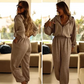 Jumpsuit con capucha casual para damas