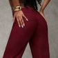 Pantalones elegantes de traje acampanado para mujer