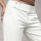 Pantalones elegantes de traje acampanado para mujer