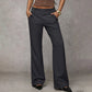 Pantalones elegantes de traje acampanado para mujer