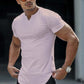 Camiseta deportiva informal de color liso para hombre