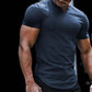 Camiseta deportiva informal de color liso para hombre
