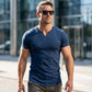 👕 ¡TIEMPO LIMITADO 50% DE DESCUENTO! 💪 Camiseta casual de varilla, de cuello en pico, atlética sólida – Corte ajustado, elástico premium, estilo ✨ moderno