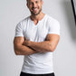 👕 ¡TIEMPO LIMITADO 50% DE DESCUENTO! 💪 Camiseta casual de varilla, de cuello en pico, atlética sólida – Corte ajustado, elástico premium, estilo ✨ moderno