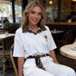Conjunto de 2 piezas para top casual y pantalones