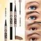 ✨ Compra 1 Lleva 1 Gratis ✨Delineador de Cejas 2 en 1 Impermeable con Gel Fijador