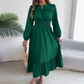 👗¡Nueva llegada 40% de descuento! 🥰Vestido largo de manga larga con volantes y volantes para mujer