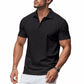 Camiseta de solapa de manga corta de secado rápido para hombre