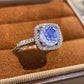 Anillo elegante de corte de fuegos artificiales en múltiples colores