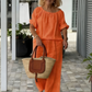 👚 ¡40% DE DESCUENTO AHORA! 💃 Conjunto de 2 piezas para camiseta y pantalones con cordón de mujer – Ajuste relajado, cómodo y perfecto para descansar o para el día 🌸 a día
