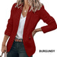 Chaqueta elegante de solapas suaves y sólidas