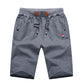 Pantalones cortos casuales de hombre con cordón y bolsillos con cremallera