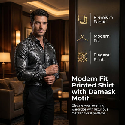 Camisa de manga larga estampada Modern Fit