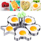 Moldes de huevo frito de acero inoxidable - Juego de 5