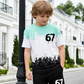 Set de camisetas y pantalones cortos para chicos con impresión 3D