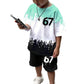 Set de camisetas y pantalones cortos para chicos con impresión 3D