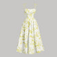 Vestido Midi de tirantes con tirantes florales para mujer