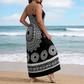 Vestido largo sin mangas con estampado de mandalas de estilo bohemio