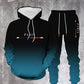 Conjunto de chándal degradado para hombre – Sudadera con capucha y pantalón deportivo