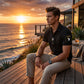 Camiseta elástica transpirable de secado rápido para hombre