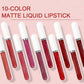💝Brillo de labios mate impermeable de 10 piezas