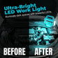 Inversor de potencia portátil con luz de trabajo LED