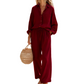 Conjunto femenino chic de lino sintético