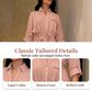 Set de camisa con cordón y pantalones anchos de mujer