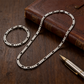 Juego de collar y pulsera con cadena tonos plata clásica (-50 %)