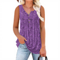 👚 ¡50% DE DESCUENTO AHORA! 🌸 Top sin mangas con botones y estampado para mujer – Tela transpirable, lindo estampado y perfecto para los días de verano ☀️