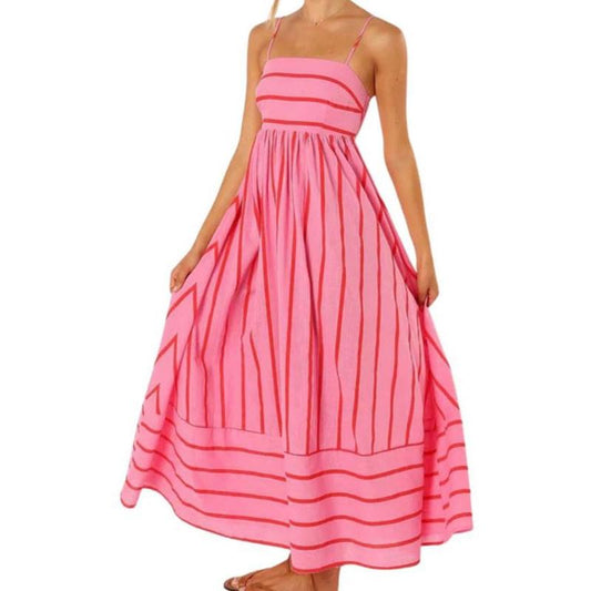 🔥Vestido largo largo con tirantes finos