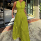 Vestido Maxi A-Line sin mangas con cremallera