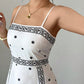 Vestido Elegante con Tirantes Finos y Estampado para Mujer