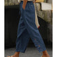 Pantalones de cordón con adornos de encaje para mujer