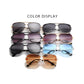 Gafas de sol retro de doble puente con montura metálica para hombres