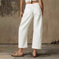 Pantalones clásicos sencillos de pierna ancha