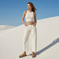 Pantalones clásicos sencillos de pierna ancha