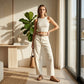 Pantalones clásicos sencillos de pierna ancha