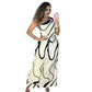 📢📢¡30% de descuento! ⏰Vestido Maxi de un solo hombro con estampado abstracto femenino