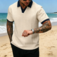 Camiseta casual de manga corta texturizada para hombre