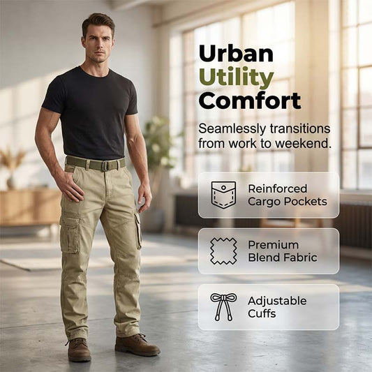 👖 ¡50% DE DESCUENTO AHORA! 🔧 Pantalones cargo tácticos clásicos para hombre: con múltiples bolsillos, resistentes y con puños ajustables. Perfectos para actividades al aire libre y uso diario ✨