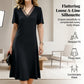 Vestido elegante de malla de escote en V para mujer