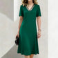 Vestido elegante de malla de escote en V para mujer